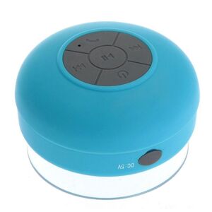 Enceinte Portable Bluetooth Ronde Kit Main Libre Ventouse Waterproof Douche Bleu YONIS - Neuf