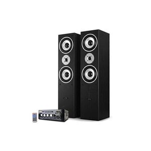 LTC paire d'enceintes l766-bk noir acoustiques hifi/home-cinéma 2x500w - amplificateur stéréo - usb/bluetooth/sd/ radio fm - Publicité