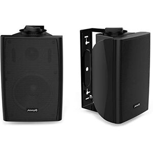 Audibax Elipse 5 Black Enceintes Hi-FI Passives d'Étagère Paire d'Enceintes Stéréo à 2 Voies Puissance Continue de 30W Support Mural Inclus Haut-Parleurs de Graves de 5,25 - Publicité