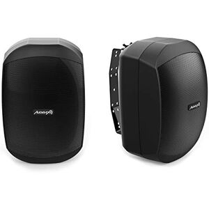 Audibax Ovo 4 Black Enceintes Hi-FI Passives de bibliothèque Enceintes IP65 Paire de Haut-Parleurs 35W Continus Alimentation Ligne 100V Support Mural Inclus Haut-Parleurs 4" Woofer - Publicité