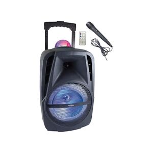 Inovalley Ka116bowl - Enceinte Lumineuse Bluetooth 450w - Fonction Karaoke - Boule Kaleidoscope Led Multicolore - Port Usb