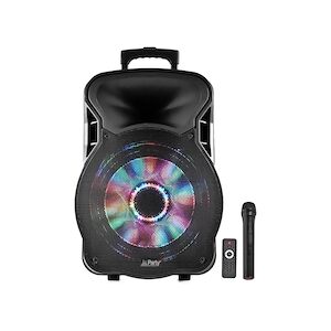 Enceinte mobile amplifiée 800W 15'' à LEDs Rvb USB/BT/SD/FM PARTY15