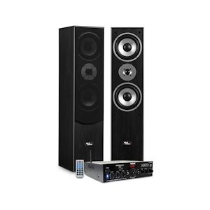 Enceintes Colonnes HIFI/HOME-CINÉMA - EVIDENCE ACOUSTICS EA700-BK - 1000W PMPO + Ampli stéréo 2x50W - USB MP3 SD Bluetooth - FM