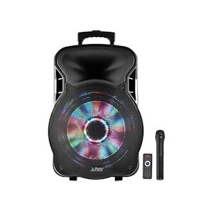 Enceinte mobile amplifiée 800W 15'' à LEDs Rvb USB/BT/SD/FM PARTY15 SA50532A