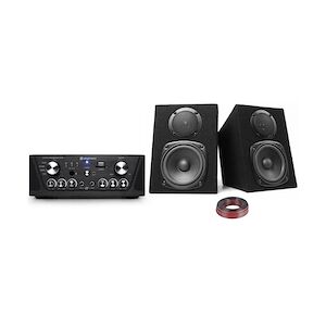 Gefroy Amplificateur Skytronic karaoké noir USB/SD/FM 160W + Enceintes Fenton DJ compactes 2x100W