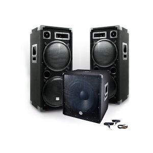 Ibiza Sound Pack SONO complet BMX-18215 3200W Caisson bi-amplifié + PACK DIAMS + DERBY
