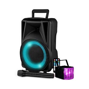 Enceinte Amplifié Mobile KARAOKE ENFANT KoolStar 100W, USB Bluetooth, Micro  - Boomers 20cm à LED RVB, Jeu