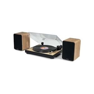 Thomson Ws602duo - Ensemble De 2 Enceintes Avec Caisson En Bois - 100w - Bluetooth 5.0 - 2 Sorties Rca - Bois Clair