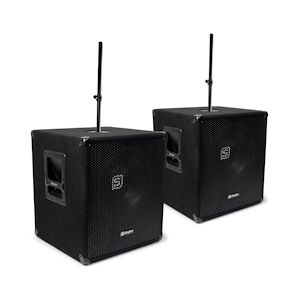 Skytec Pack 2 Subwoofer SkyTec SMWBA15 Bi-amplificateur 15