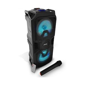 Enceinte colonne madison mad-center200cd amplifiée hifi - 200w -lecteur cd-usb-bluetooth-sd-radio  fm + soucoupe ovni led - Conforama