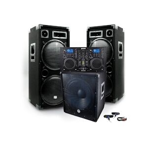 Ibiza Sound Pack Sono BM SONIC BMX-18215 3200W Caisson bi-amplifié + CDM-4000 + 7 jeux