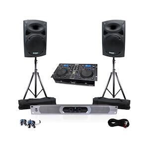 Ibiza Sound Pack 2 HP 1400W + ampli 2x350WRMS + lecteur CD/USB