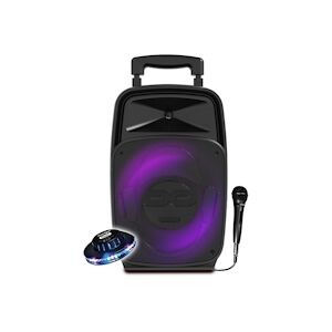 iDance Enceinte DJ Karaoké IDANCE GROOVE 220 de 100W - Lecteur USB, Bluetooth - Autonome sur batterie - LED RVB dans le woofer + OVNI