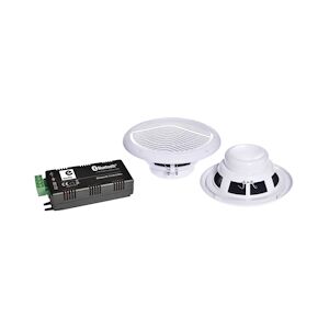 e-audio Paire d'haut-parleurs E-AUDIO B300C - Marins Résitants à l'humidité avec Amplificateur 30W Google Home Bluetooth Amazon Alexa