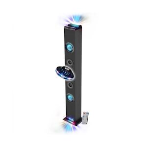 Tour de son INOVALLEY HP58BTH - Lumière LED Multi-rayons, Bluetooth, Radio FM, AUX - 4x 15W, Télécommande, LED OVNI