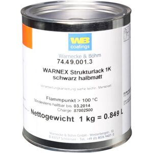 Sonstige Warnex 0131 - Laque de Finition noir 1 kg Warnex - Accessoires divers