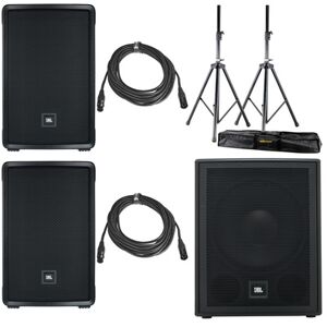 JBL IRX 112bt/115s Basis Bundle Noir