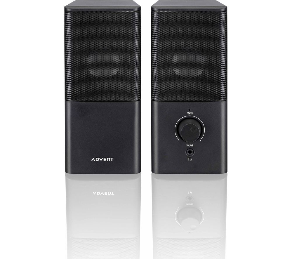 ADVENT ASP20BK20 2.0 PC Speakers - Black, Black