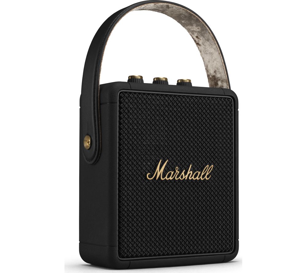 Marshall Stockwell II Portable Bluetooth Speaker - Black &amp; Brass, Black