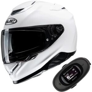 HJC - Casco + interfono Pack RPHA 71 Pearl Bianco + Easy+ Nero UNICA