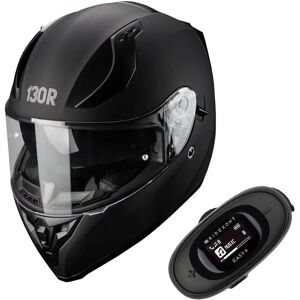 130R - Casco + interfono Pack Izumi V2 Nero Matt + Easy+ Nero UNICA