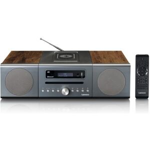 Lenco MC-175SI set audio da casa Microsistema audio per la casa 40 W Argento, Legno (MC-175SI)