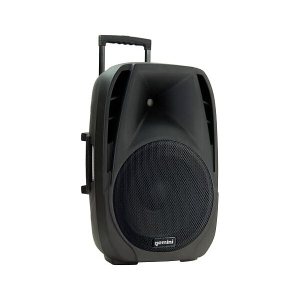 gemini es-15 to go cassa amplificata bluetooth diffusore 2 vie potenza 200 watt ingresso mic cassa trolley - es-15togo