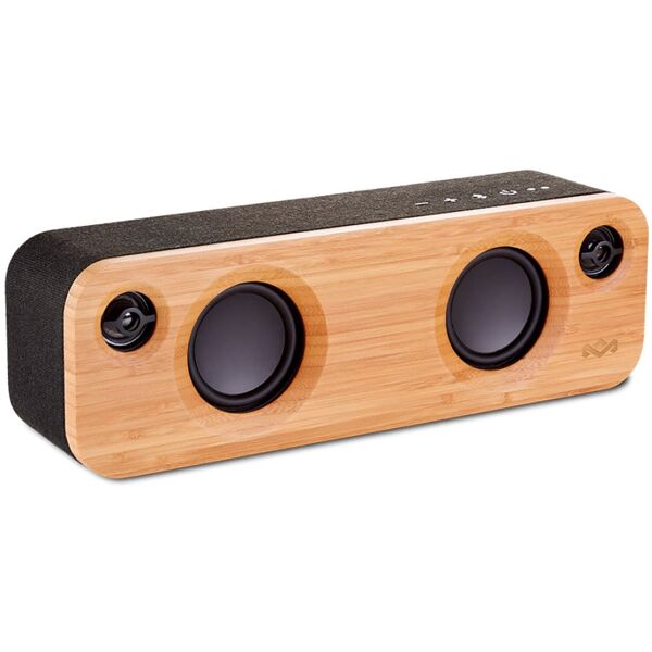 marley em-ja013-sb cassa bluetooth speaker altoparlante portatile potenza 24 watt ingresso aux / usb colore nero legno - em-ja013-sb get together mini