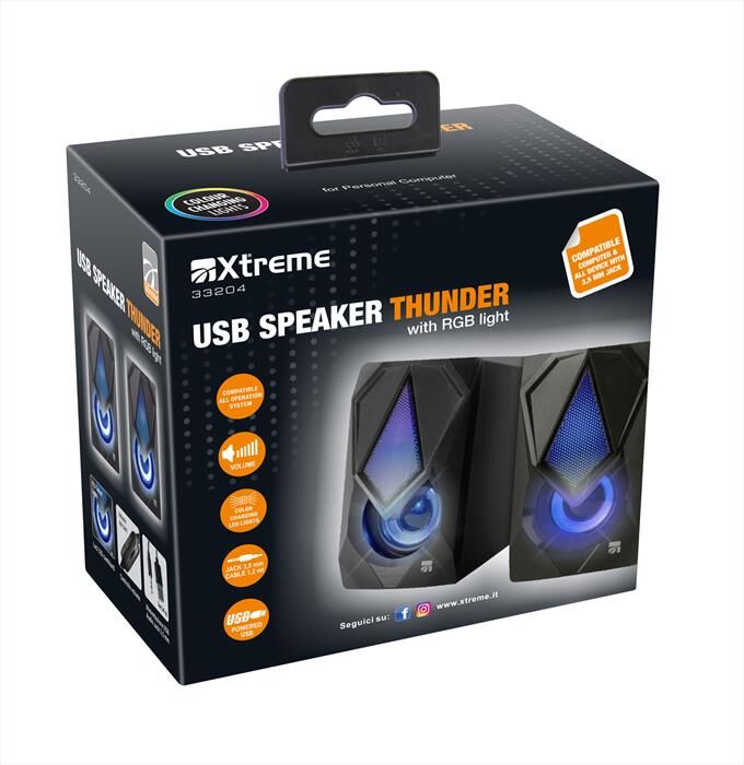 Xtreme Usb Speaker Thunder-nero