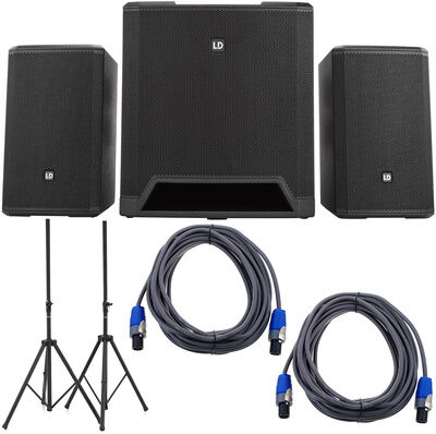 LD Systems Dave 15 G4X Stand Bundle nero