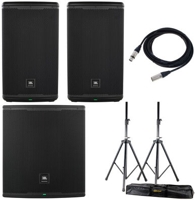 JBL EON712/718S Basis Bundle nero