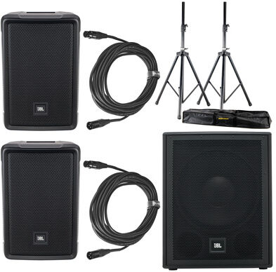 JBL IRX 108bt/115s Basis Bundle nero