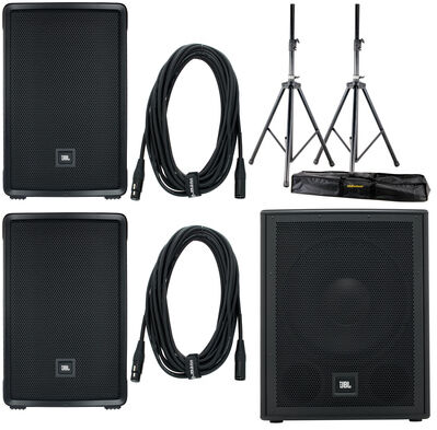 JBL IRX 112bt/115s Basis Bundle nero