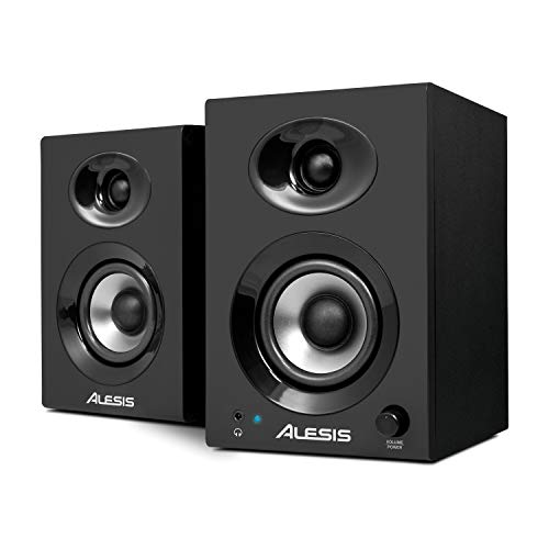 Alesis Elevate 3 MKII Aangedreven desktop luidsprekers (paar) voor thuisstudio, videobewerking, gamen en mobiele apparaten