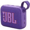 JBL Go 4 in Purple Portable Bluetooth Speaker Box Pro Sound, Deep Bass and Playtime Boost Function Waterproof and Dustproof 7 Hours Runtime