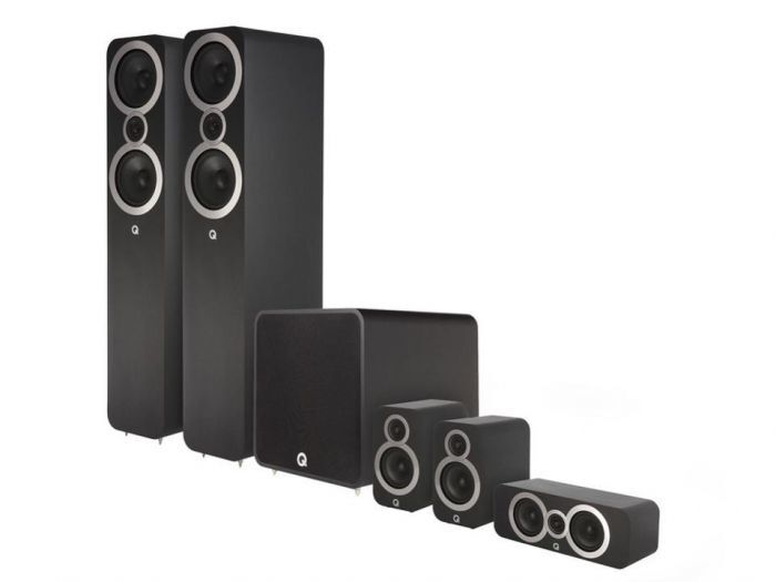 Q Acoustics 3050i 5.1 plus Homecinema set - Zwart