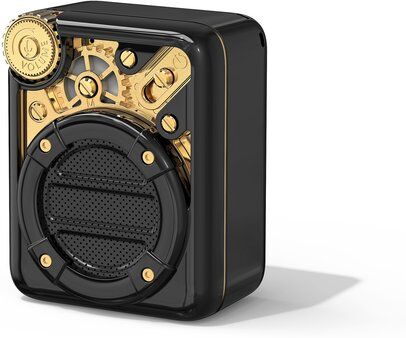 Divoom Espresso Bluetooth FM Radio Speaker - Vintage Zwart