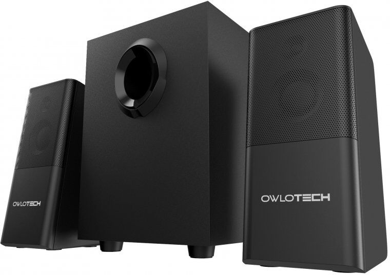 Owlotech speakers next 2.1 colunas com subwoofer 3w rms pretas