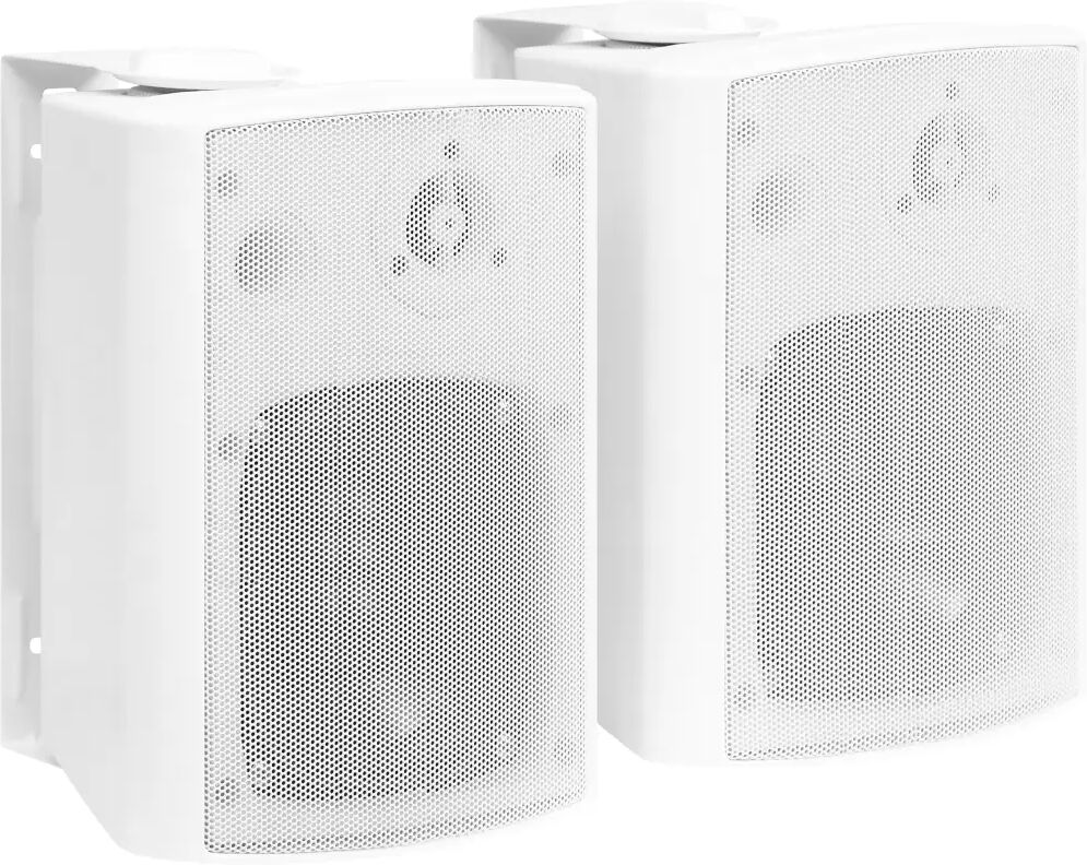 vidaXL Colunas de som para parede interior/exterior 2 pcs 100 W branco