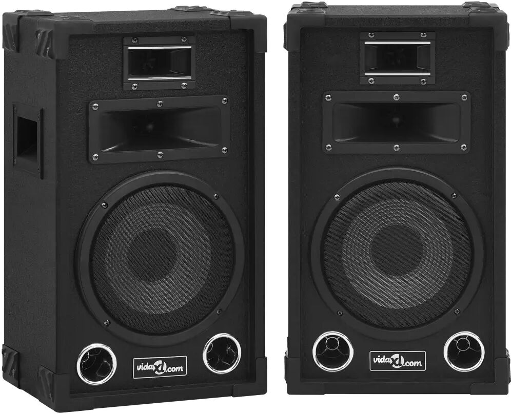 vidaXL Colunas de palco Hifi profissionais passivas 2 pcs 800 W preto