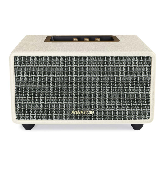 Fonestar Coluna Bluetooth Estilo Vintage 2x 20w Creme