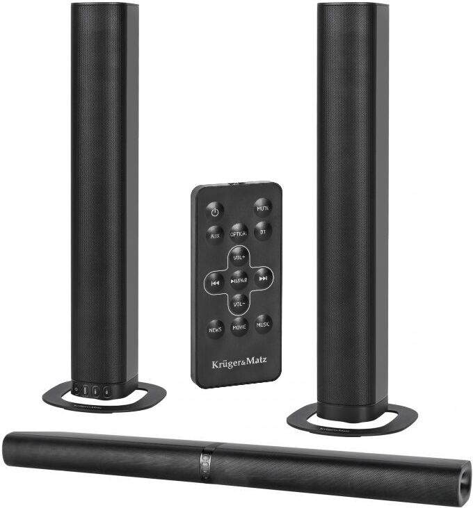 Kruger Matz Barra De Som "soundbar" 50w Eq. Bluetooth/usb/sd Com Comando - Kruger&matz