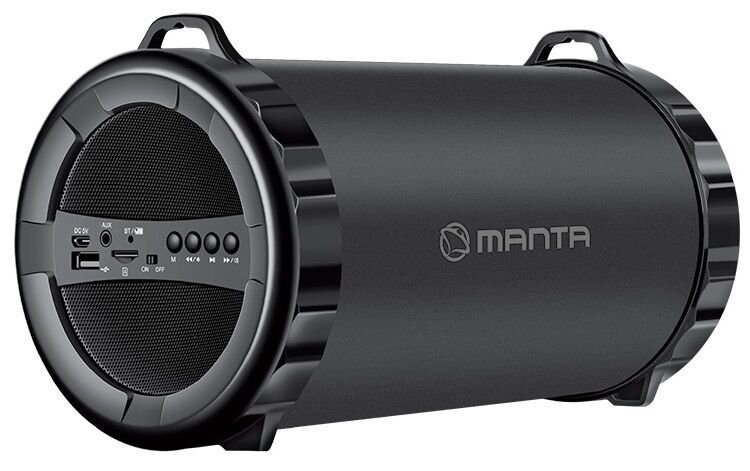 Manta Coluna Bluetooth 2.1 7w Usb/sd/fm/aux/bat/mic (preto) - Manta