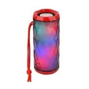 Bluetooth-Högtalare 5w Med Coola Led-Ljuseffekter Och Dubbel Bas (Färger: Röd)