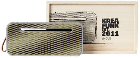 KREAFUNK Amove, Cool Grey, With Gold Front, Bluetooth-Högtalare