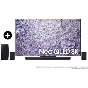 Samsung 2023 85” QN800C Neo QLED 8K HDR Smart TV with 2023 Q930C Cinematic Soundbar in Black (F-85QN800C930C)