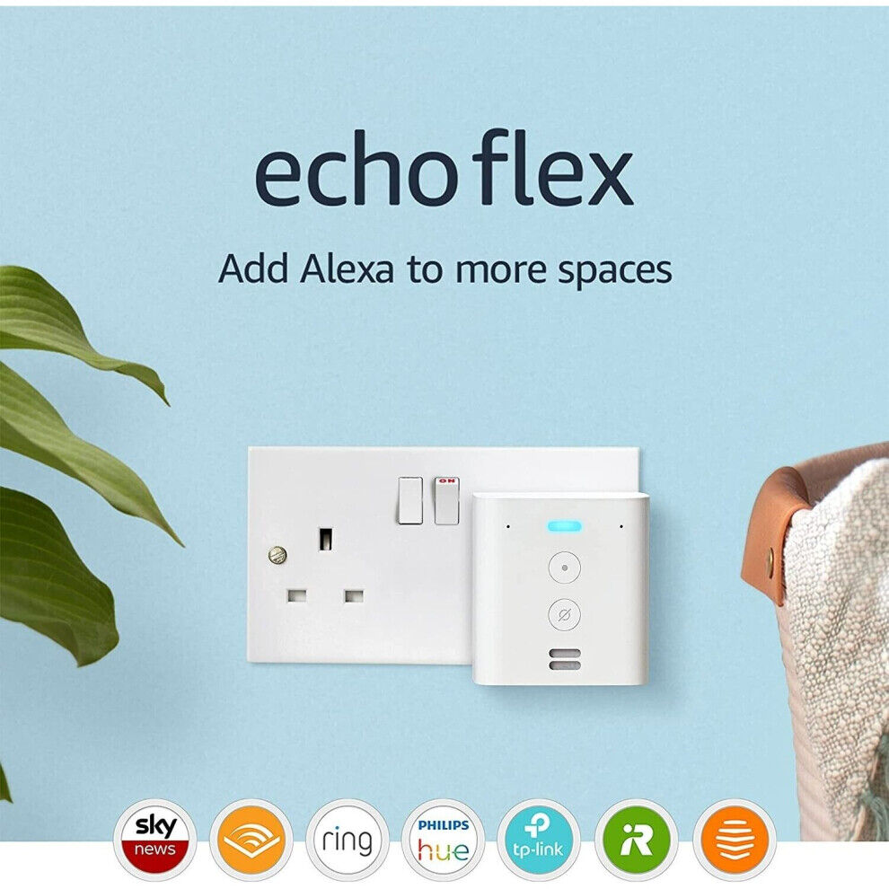 Amazon Echo Flex Voice control smart home devices with Alexa