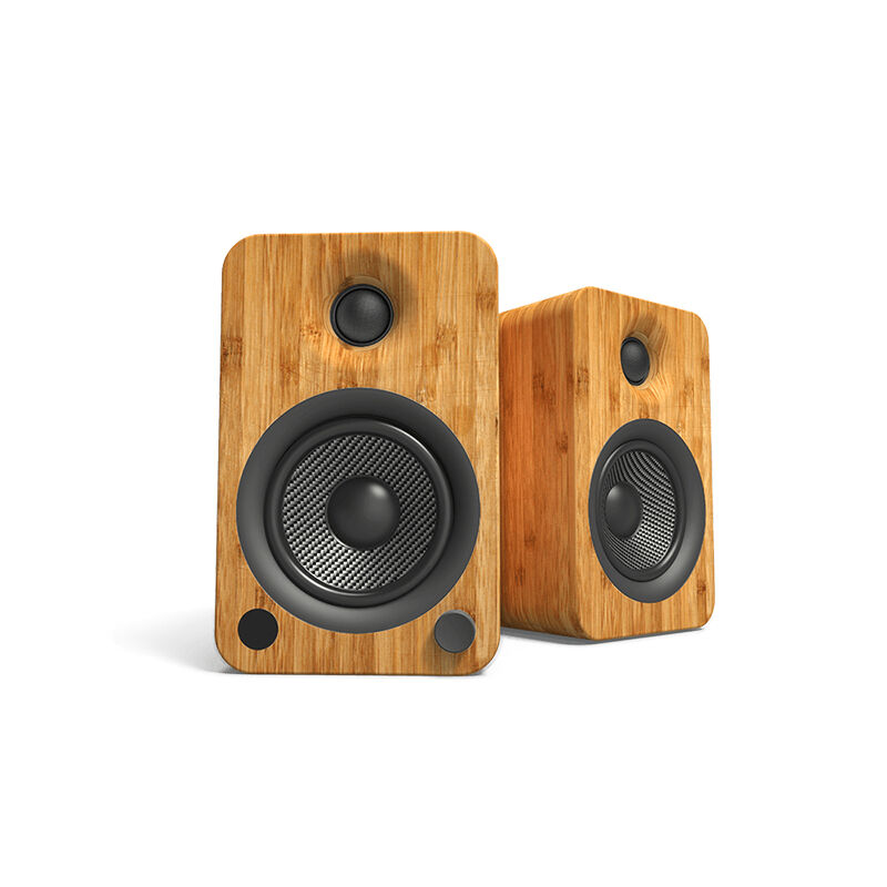 Kanto YU4 Powered Bookshelf Speakers - Bamboo