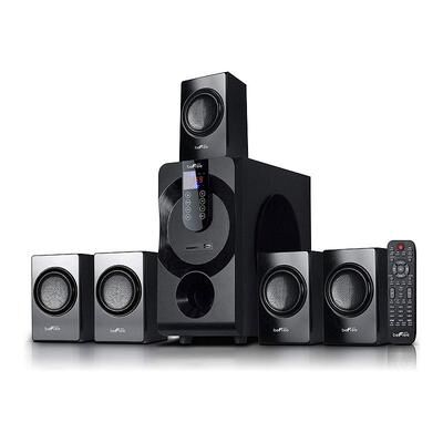 beFree Sound 5.1 Channel Bluetooth Surround Sound Speaker System, Black