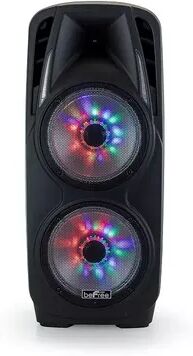 beFree Sound Double 10-Inch Subwoofer Portable Bluetooth Party PA Speaker, Black